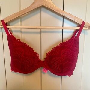 ❤️La SENZA-Obsession-Red Floral Lace Bra with Underwire-32DD